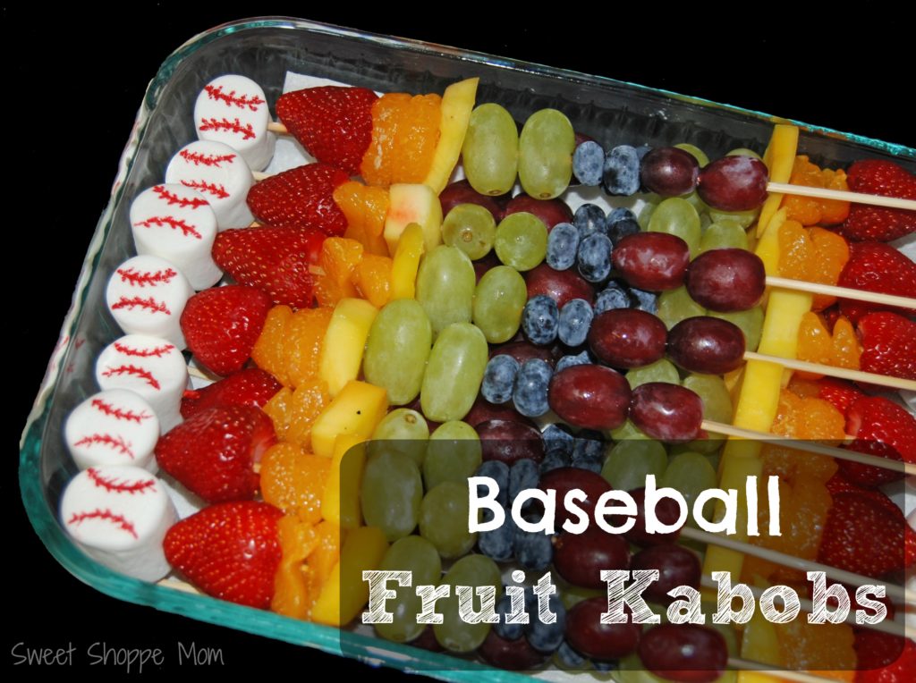 baseball fruit kabob