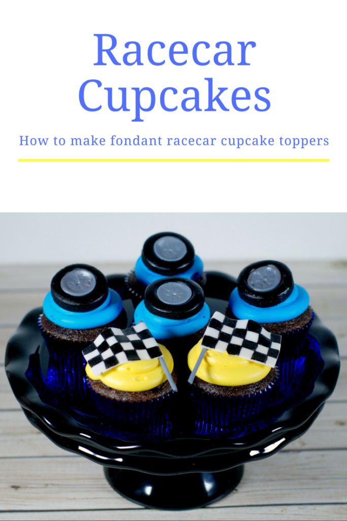Fondant Racecar Cupcake Toppers