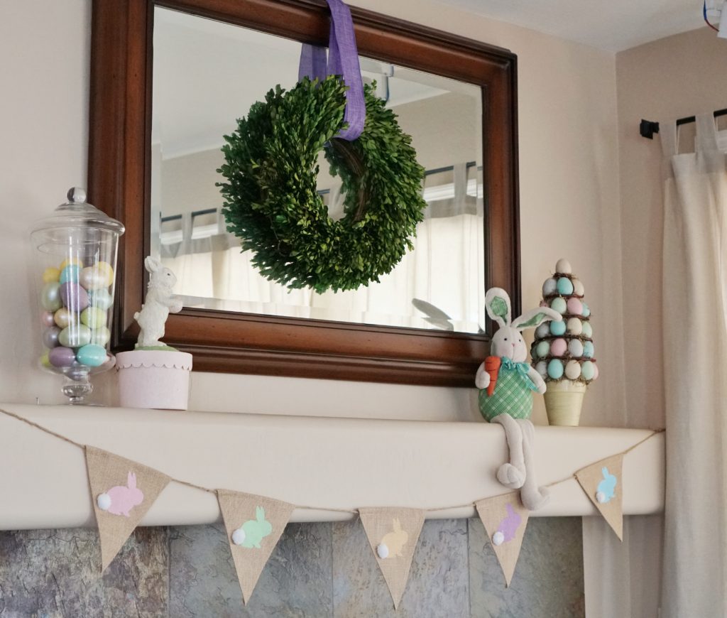 Easter mantel bunny banner