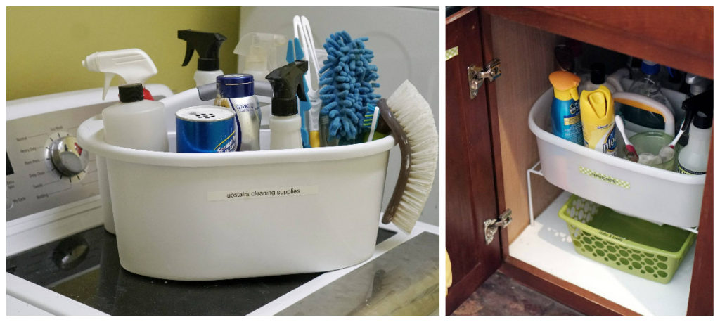 two story home hacks - cleaning supplies