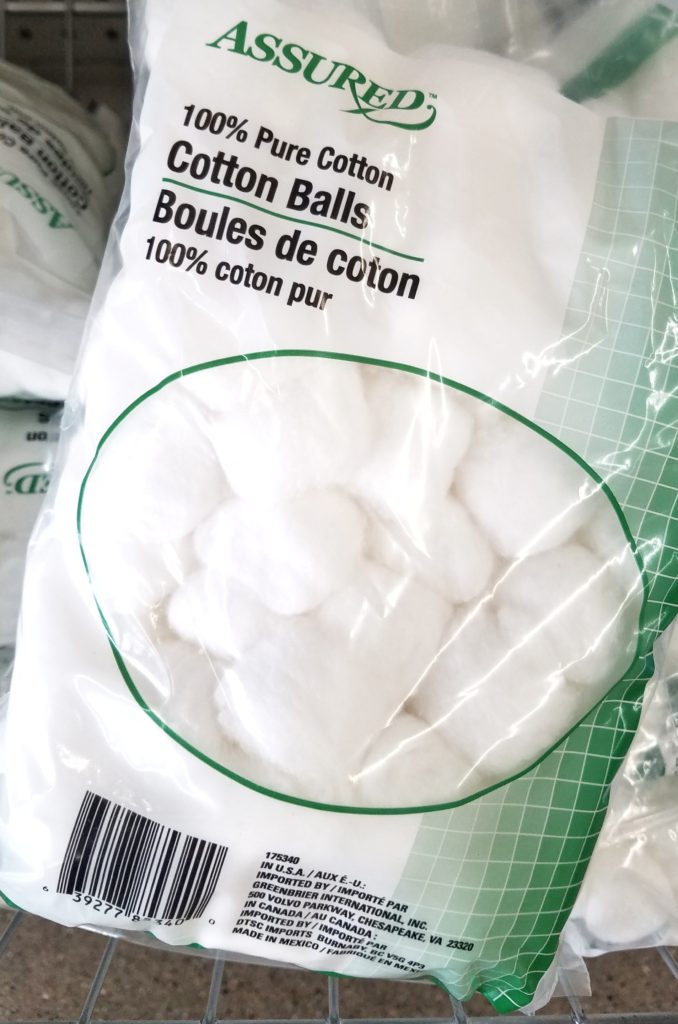 dollar store finds cotton balls