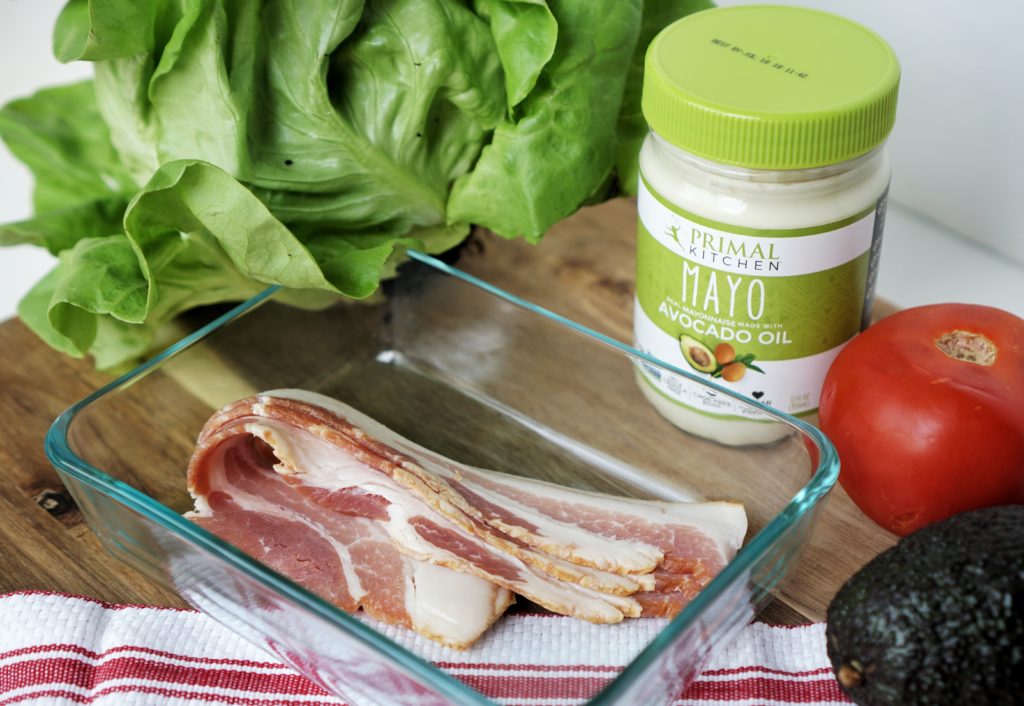 Keto Avocado BLT wraps ingredients