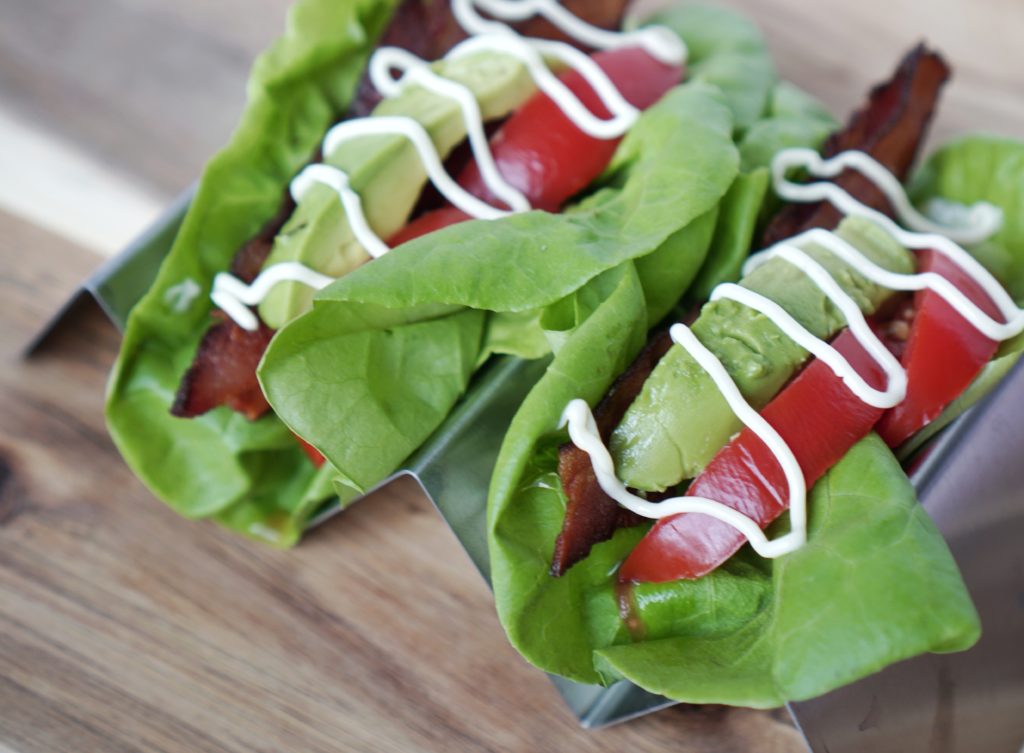 Keto Avocado BLT lettuce wraps