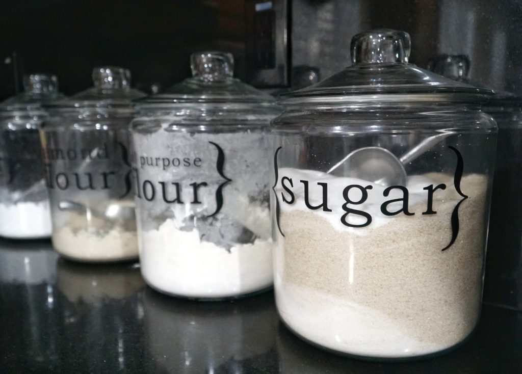 Flour and Sugar jar vinyl labels