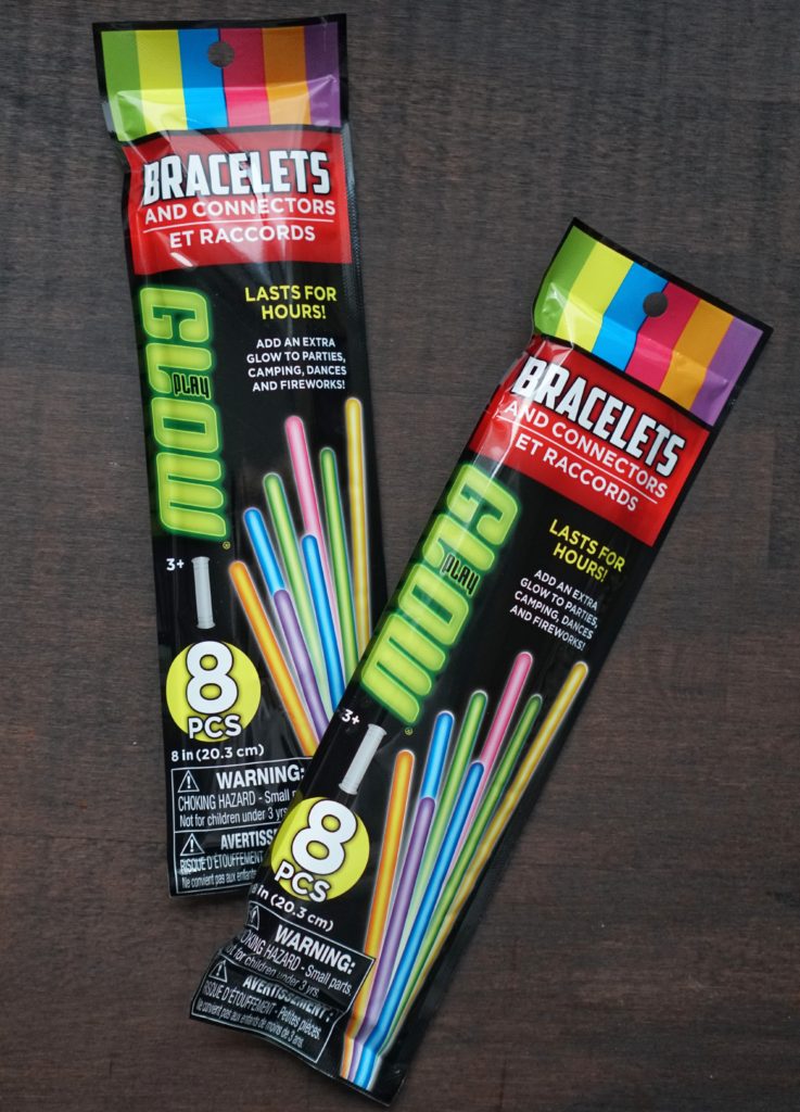 dollar store finds glow bracelets