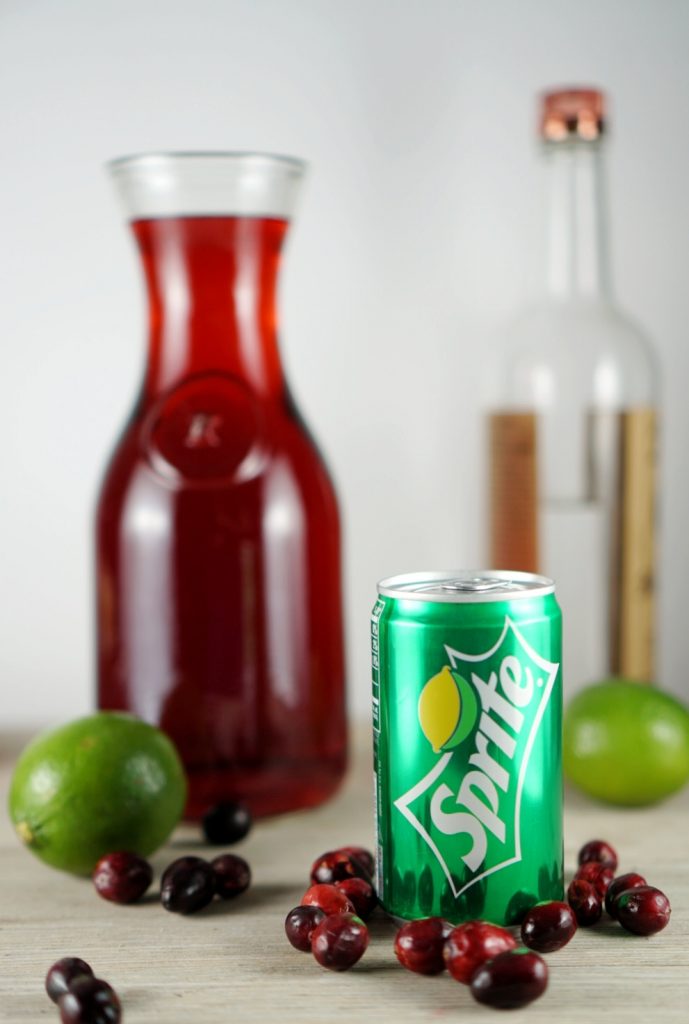 Cranberry Lime Spritz Holiday Cocktail Ingredients
