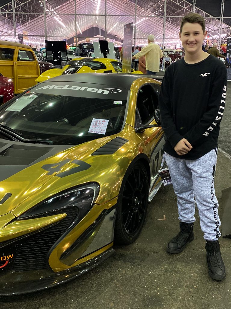Barrett Jackson with teens Mclaren