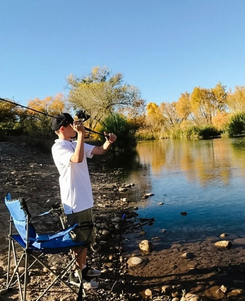 fishing with teens