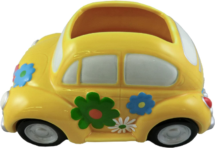 yellow love bug pot